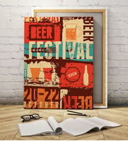 Bira Festival Tasarımlı Kanvas Tablo 50x70cm