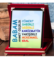 Babalara Özel Babam Plaketi