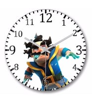 Wizard from Clash of Clans  Duvar Saati Bombeli Gercek Cam