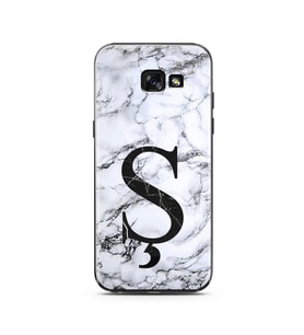 Samsung A5 (2015) Beyaz Mermer Harf Tasarımlı Telefon Kılıfı Ş-Harfi 