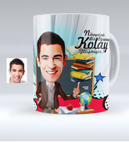 BK Gift Kişiye Özel Bay Öğretmen Karikatürlü Beyaz Kupa Bardak  2, Öğretmene Hediye, Öğretmenler Günü