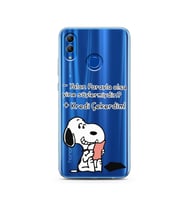 Snoopy Tasarımlı Süper Şeffaf Silikon Telefon Kılıfı Huawei Honor 10 Lite 
