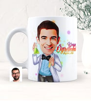 BK Gift Kişiye Özel Bay Kimya Öğretmeni Karikatürlü Beyaz Kupa Bardak  3