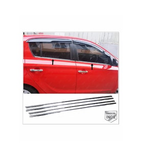 Hyundai i20 Krom Cam Çıtası 4 prç. 2008-2014 arası Paslanmaz Çelik