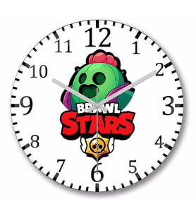 Brawl Stars Spıke  Duvar Saati Bombeli Gercek Cam