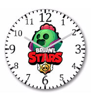 Brawl Stars Spıke  Duvar Saati Bombeli Gercek Cam