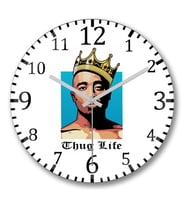 Tupac Thug Life Duvar Saati Bombeli Gercek Cam