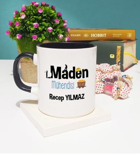 Maden Mühendisi Kupa Bardak Siyah