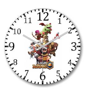 Clash Royale Red King Duvar Saati Bombeli Gercek Cam