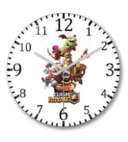 Clash Royale Red King Duvar Saati Bombeli Gercek Cam