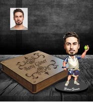 Kişiye Özel Sporcu Karikatürlü Ahşap Biblo Kutulu Bay-1