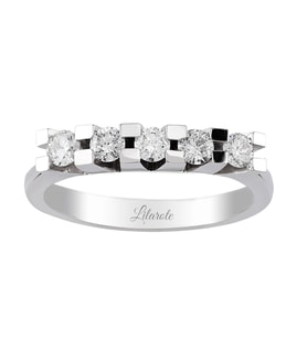0.44 Ct Pırlanta Beştaş Yüzük