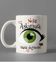 Kişiye Özel Aşkımıza Nazar Değmesin Kupa Bardak 80502