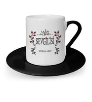 BK Gift Kişiye Özel Yılın En İyi Sevgilisi Siyah Türk Kahvesi Fincanı