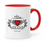 BK Gift Kişiye Özel Yılın En Yürekli Arkadaşı Kırmızı Kupa Bardak
