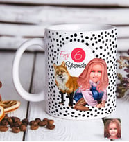 BK Gift Kişiye Özel Kız Çocuk Yaş Karikatürlü Beyaz Kupa Bardak-9