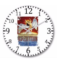Led Zeppelin Duvar Saati Bombeli Gercek Cam