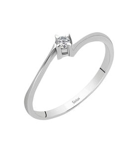 Sirius G Renk 0,06 Karat Pırlanta Tektaş Yüzük 0717R0066