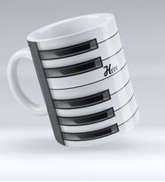 BK Gift Kişiye Özel Piano Tasarımlı Kupa Bardak  1
