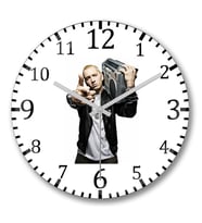 Eminem Duvar Saati Bombeli Gercek Cam