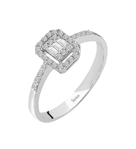 Sirius F Renk 0,20 Karat Baget Pırlanta Yüzük 0717R0266