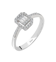 Sirius F Renk 0,20 Karat Baget Pırlanta Yüzük 0717R0266