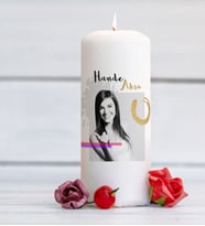 BK Gift Kişiye Özel İsimli Fotoğraflı Mum - 5