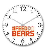Bears Feed'em Duvar Saati Bombeli Gercek Cam