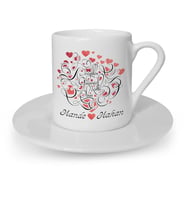BK Gift Kişiye Özel Sevgililer Günü Temalı Türk Kahvesi Fincanı  1