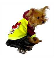 Bunny Bordo Fosfor Kapşonlu Sweat by Kemique Köpek Kazağı 