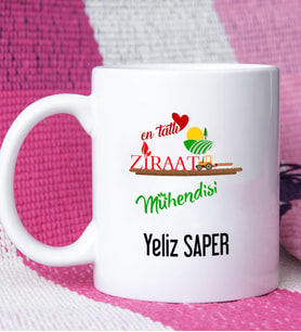 Mesajlı Ziraat Mühendisi Tasarımlı Kişiye Özel Hediye Ziraat Mühendisi Kupa Bardak