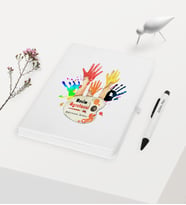 BK Gift Kişiye Özel Resim Öğretmeni Temalı Beyaz Defter Kalem Hediye Seti - 3