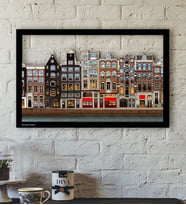 BK Gift Kişiye Özel Amsterdam Evleri Temalı 3D Ahşap Tablo-2