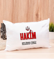 Hakim Dikdörtgen Saten Yastık (Beyaz)