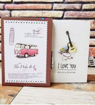 Şifreli Kilitli Resimli Retro Hatıra Ve Not Defteri, Hediyelik Defter, DEFTER