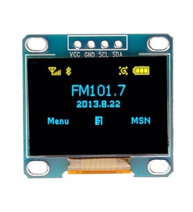 128x64 OLED Ekran LCD 0.96 I2C Arduino Raspberry PI Sarı Mavi