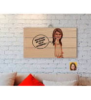 BK Gift Kişiye Özel Kız Çocuk Kolay Yetişmiyor Karikatürlü Otantik Ahşap Palet Tablo-1