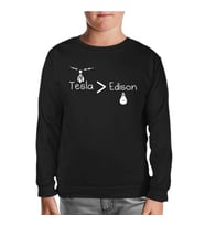 Tesla - Edison Siyah Çocuk Sweatshirt