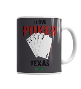 I Love Poker Kupa Bardak Porselen
