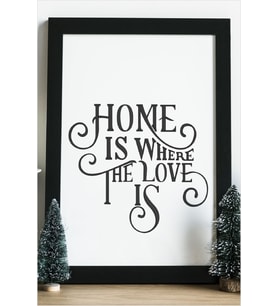 Home Is Where The Love Is Ahşap 24x33 cm Tasarım Çerçeve