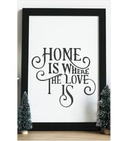Home Is Where The Love Is Ahşap 24x33 cm Tasarım Çerçeve