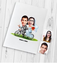 BK Gift Kişiye Özel Evleniyoruz Karikatür Düğün Anı Defteri  3
