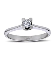 Lova E Renk 0,13 Karat Pırlanta Tektaş Yüzük - 1040007