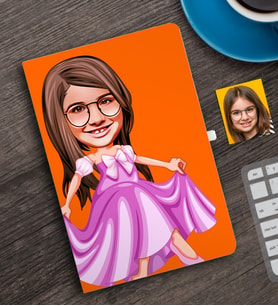 BK Gift Kişiye Özel Kız Çocuk Prenses Karikatürlü Defter-1