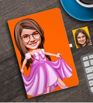 BK Gift Kişiye Özel Kız Çocuk Prenses Karikatürlü Defter-1