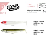 Fiiish Black Minnow BM70/1 2X+1 Combo Off Shore Silikon Yem BM035 Kaki