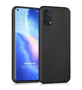 Microsonic Matte Silicone Oppo Reno 5 Pro 5G Kılıf Siyah