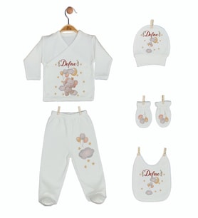 Pia Baby Gl 1913-05 İsme Özel Beşli Zıbın Set