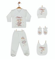 Pia Baby Gl 1913-05 İsme Özel Beşli Zıbın Set