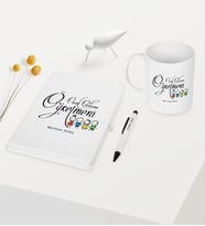 BK Gift Kişiye Özel Çocuk Gelişimi Öğretmeni Temalı Beyaz Defter Kalem Kupa Seti - 2